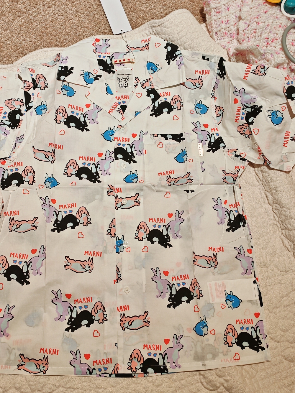 Marni Rabbit Print Shirt - Picture 6 of 12